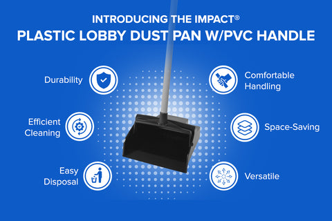 Plastic Lobby Dust Pan w/ PVC Handle