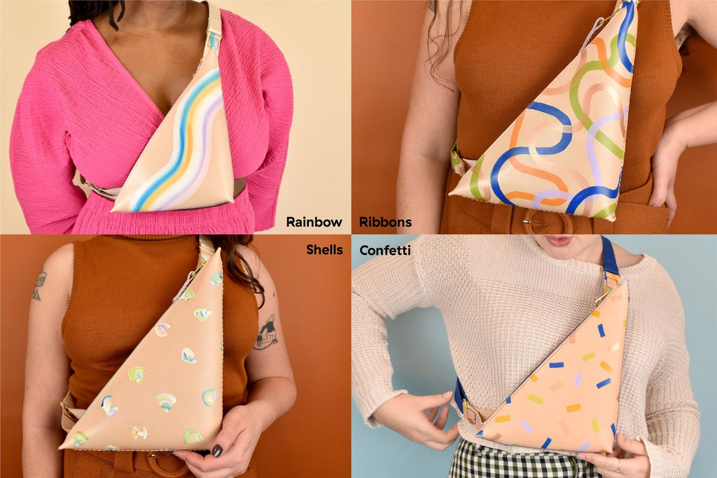 Pattern options for the hand painted trisling leather bag