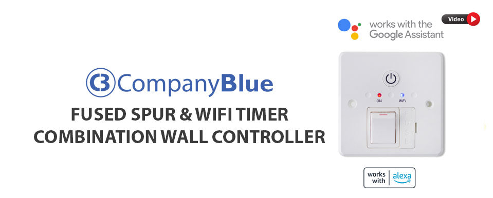Companyblue Fused Spur & WiFi Timer Combination Wall Controller