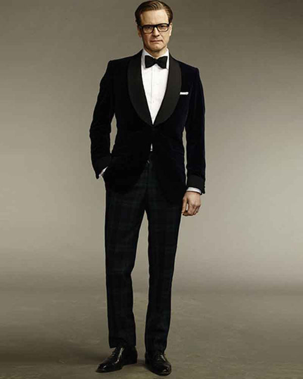 Harry Hart Smoking Dinner Jacket | Kingsman Tuxedo Blue Jacket