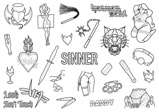 Pre-made Tattoo Stencils, Ready to Use Tattoo Stencils, Tattoo