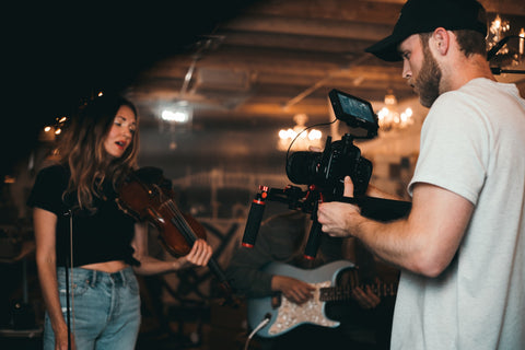 Shooting a music video