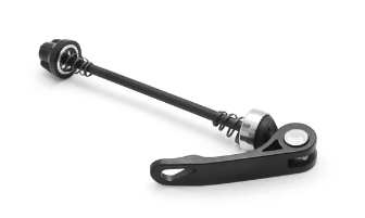 Example of a standard quick-release bicycle axle.