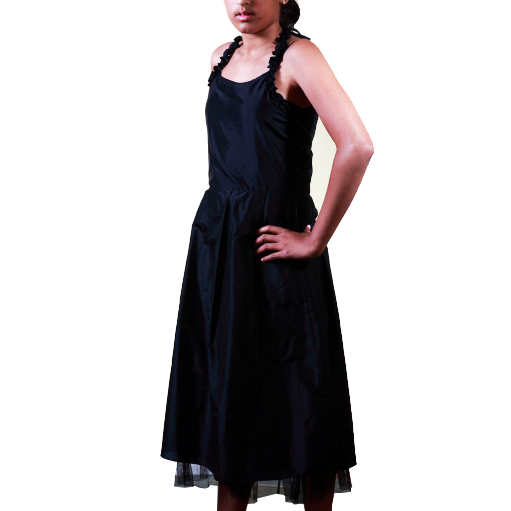 black silk frock