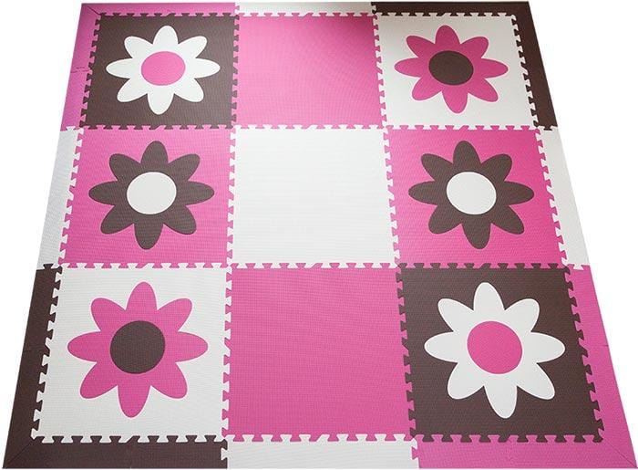 pink foam play mat