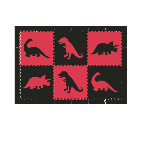 dinosaur foam play mat