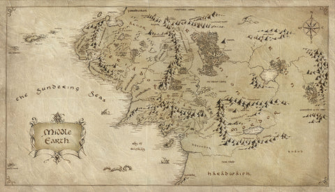 Map annotated by Tolkien found in Pauline Baynes's copy of The