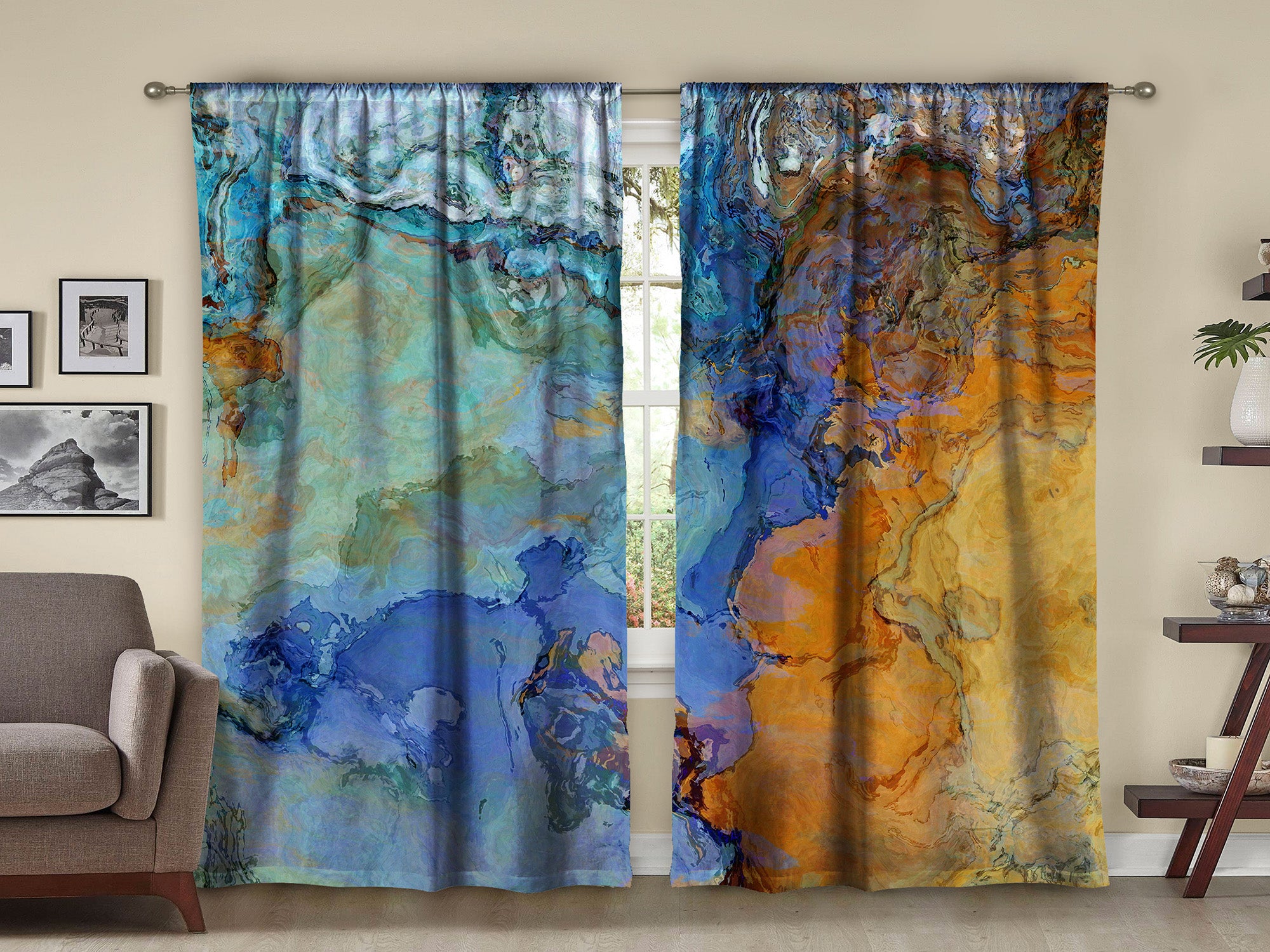 Window Curtains By Brazen Design Studio Crystal Blue Persuasion