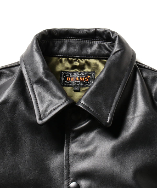 Beams Plus Leather Jacket Black - Mildblend Supply Co