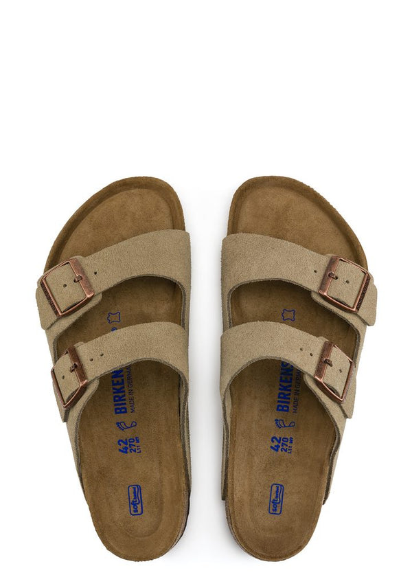 Birkenstock Arizona 951301 Taupe Suede Soft Footbed - Mildblend Supply Co