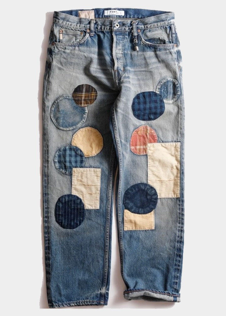 FDMTL Classic Straight Patchwork Denim Selvedge - Mildblend Supply Co