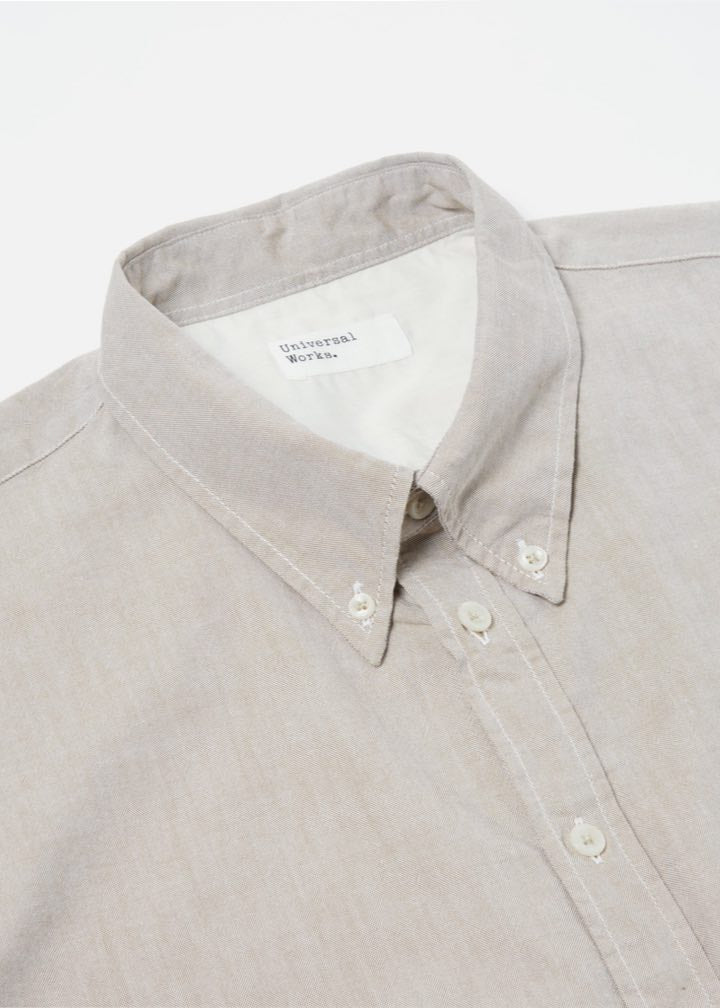 Universal Works Daybrook Shirt Organic Oxford in Sand - Mildblend Supply Co