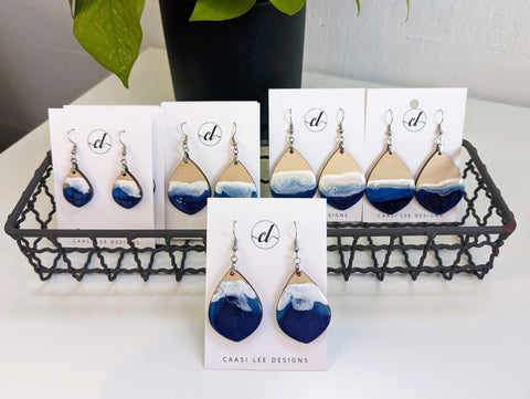 Caasi Lee Designs Ocean Drop Resin Earrings