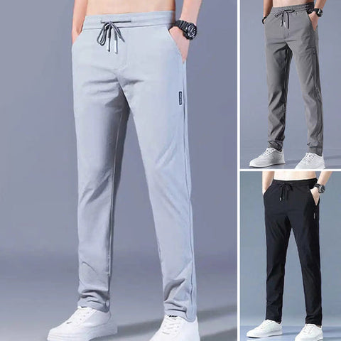 Carbon Grey Stretchable Cotton Loose Lycra Track Pants Men big size