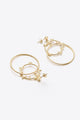18K Gold-Plated Double Hoop Drop Earrings - Ecart