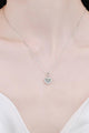 1 Carat Moissanite Heart Pendant Chain Necklace - Ecart