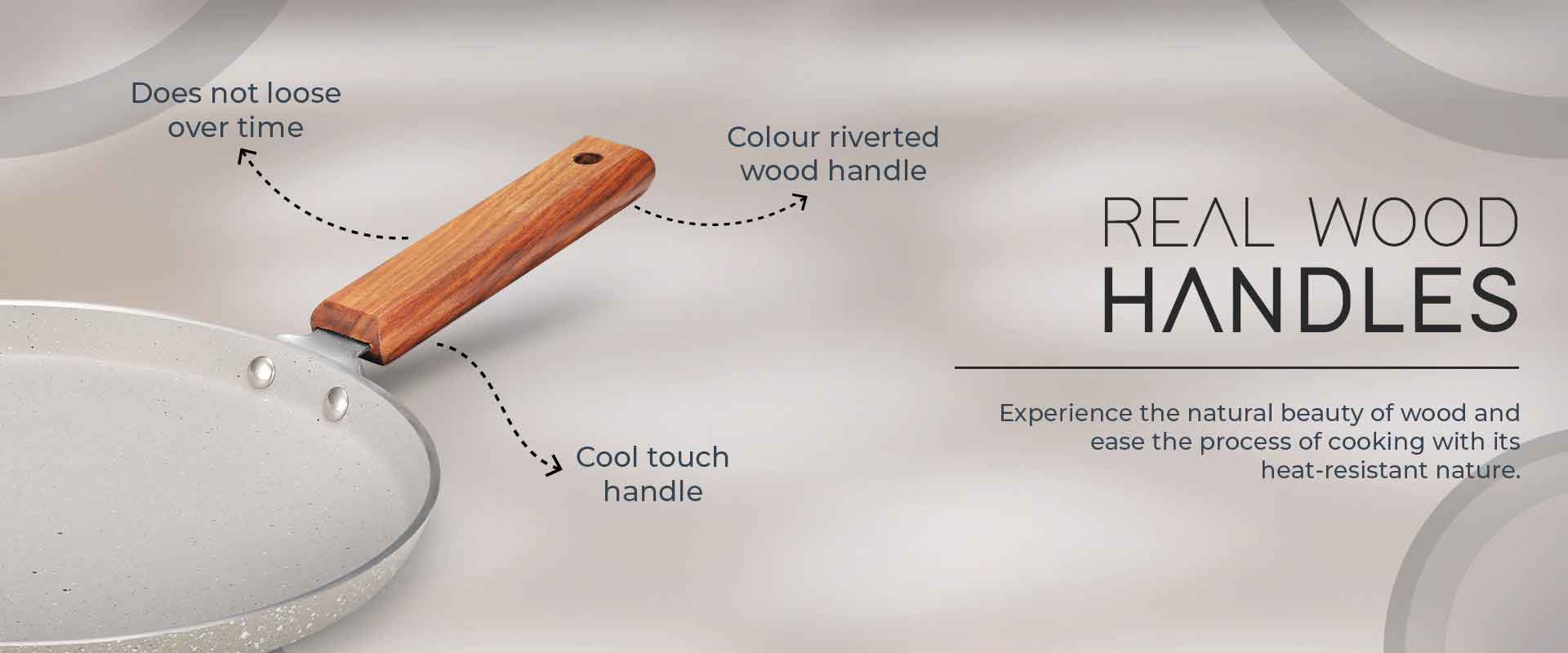 Real Wood Handles Dosa Tawa