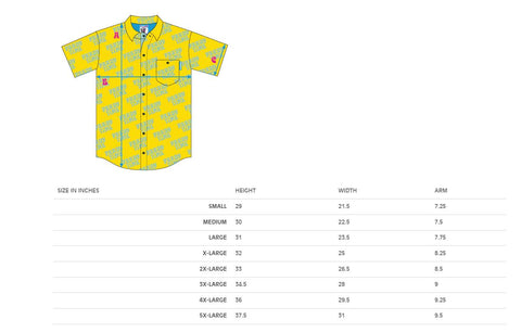 PARDYTIME SHIRT SIZING