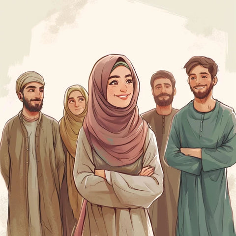 girl with her family