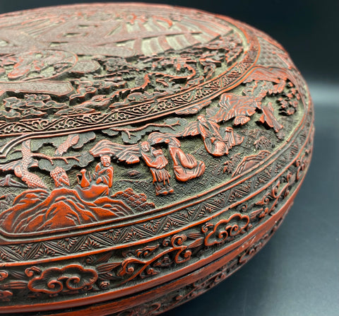 Cinnabar Lacquer Box Qing Dynasty Chinese