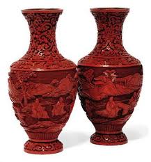 chinese cinnabar lacquer vase
