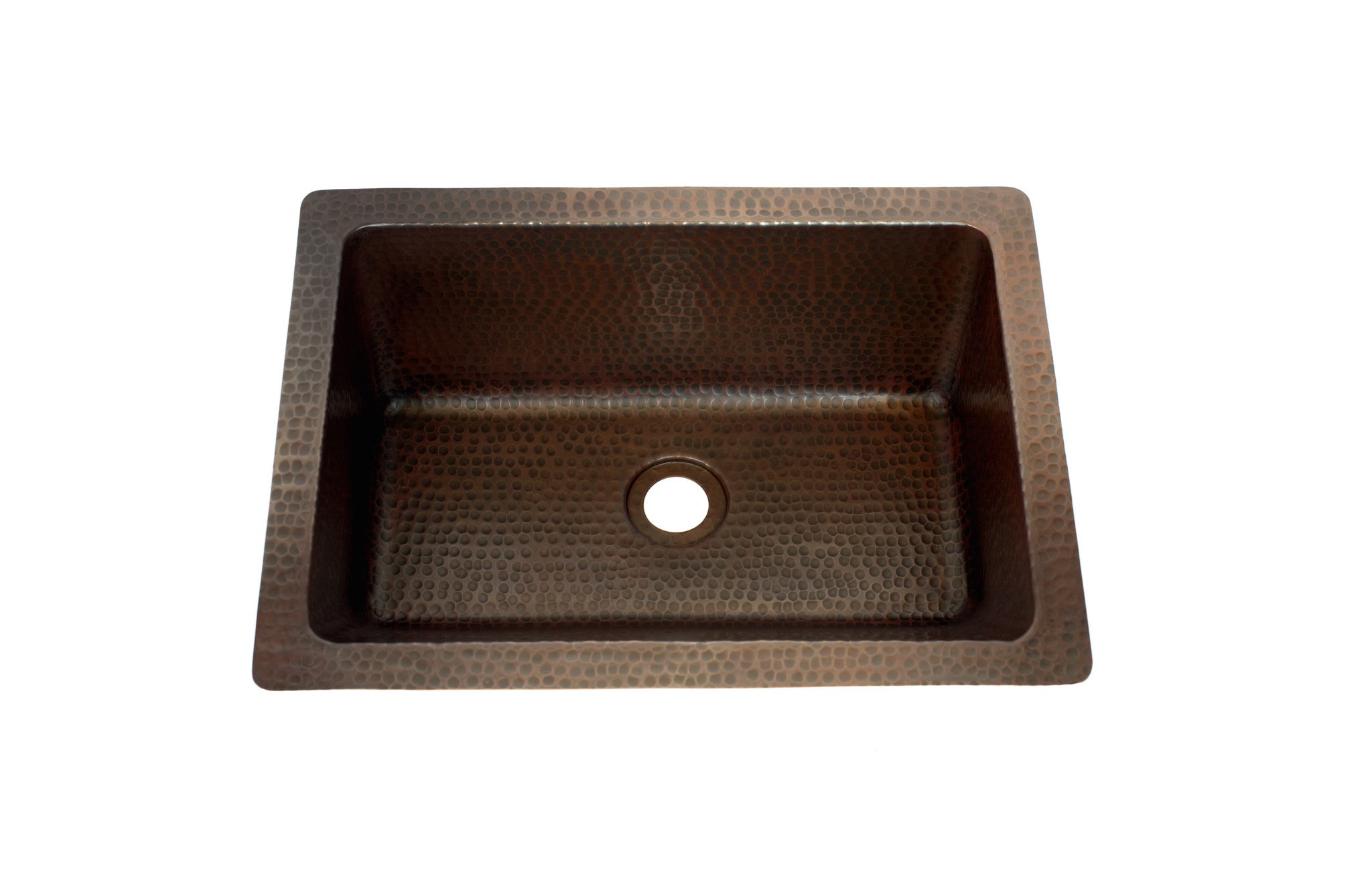 Oval Under Mount Bathroom Copper Sink with 1" Rolled Rim 19 x 14