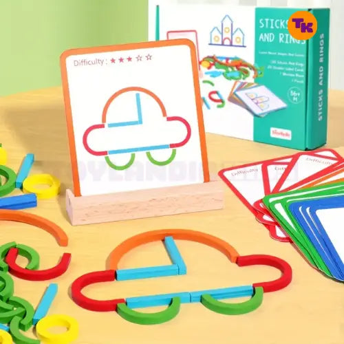 Quebra-Cabeça com a Carta na Mesa e o Desenho do Carrinho que está na Cartinha - Toylandia Kids