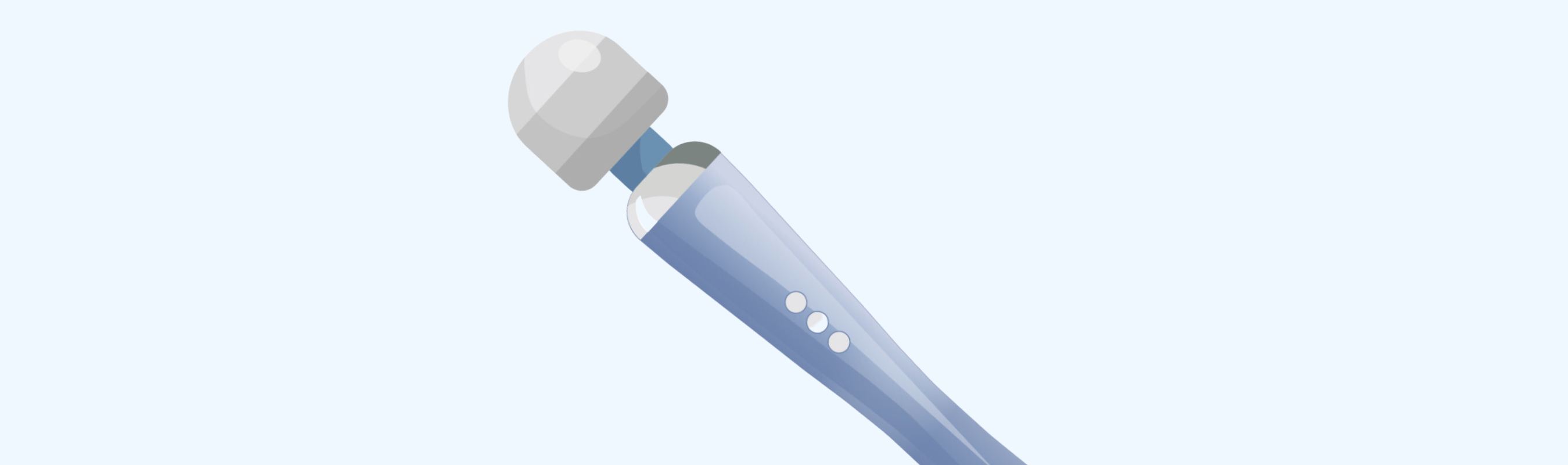 Illustration of blue wand massager