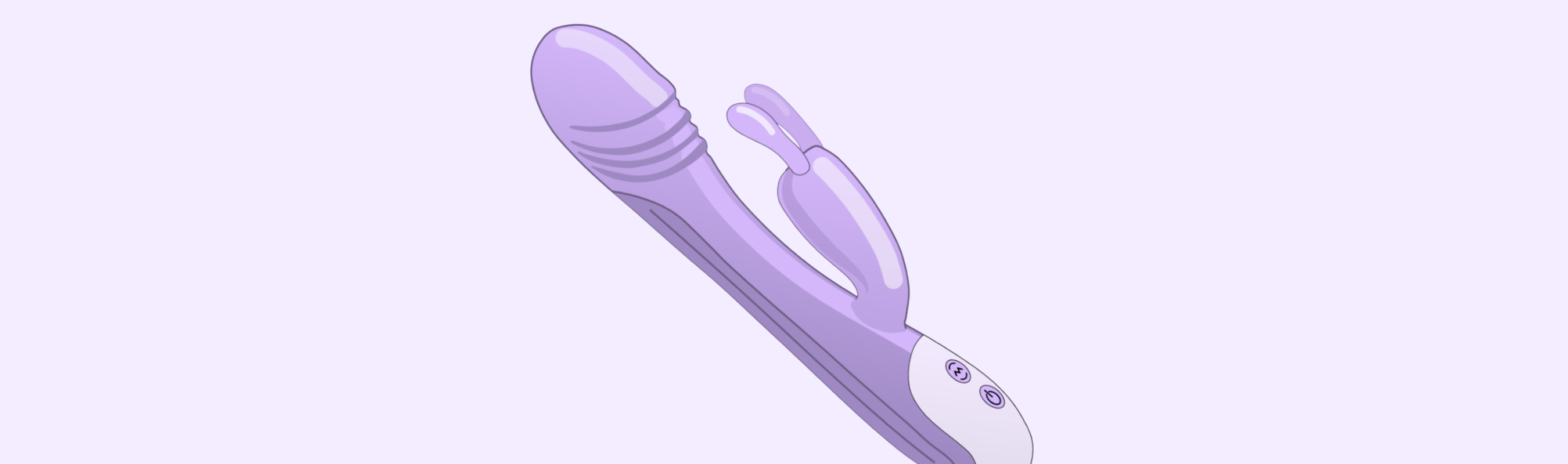 Illustration of purple rabbit vibrator