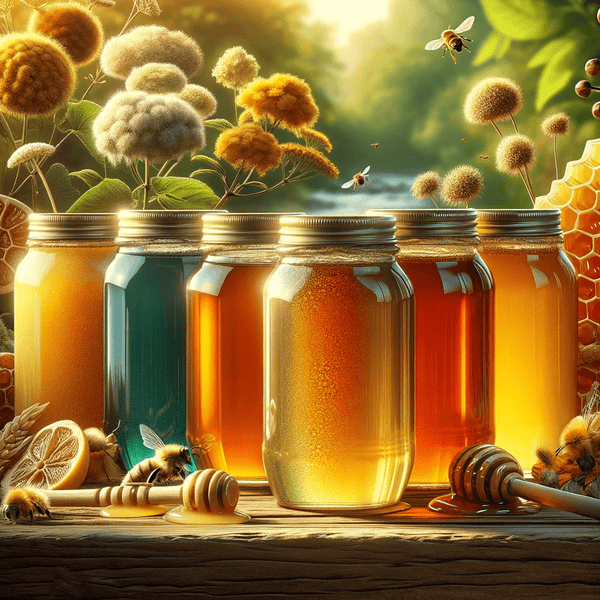 A range of different honey