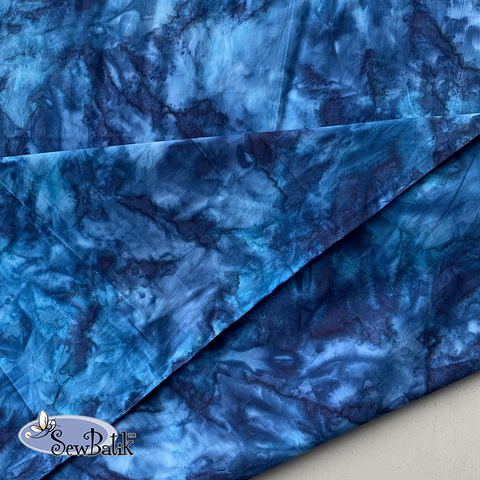 Hand Dyed Copen Blue 115" wide Fabric