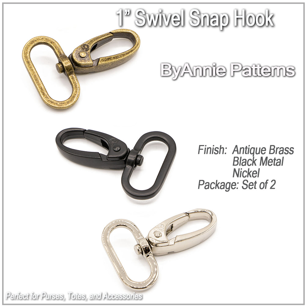 ByAnnie 1.5″ Swivel Hooks. ANTIQUE BRASS. 2 Pieces per pack. 1.5″ (38mm)  Opening to hold 1.5″ Strapping. High Quality Bag Making Hardware – The  Stitchery Dorset