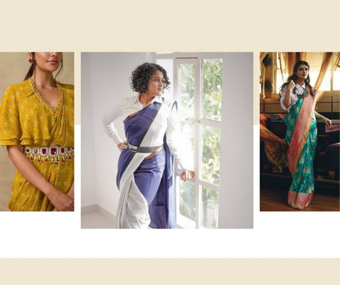 Master the Saree draping art with pure handloom silk sarees