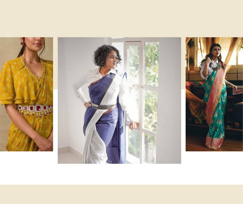 Master the Saree draping art with pure handloom silk sarees – Piharwa India