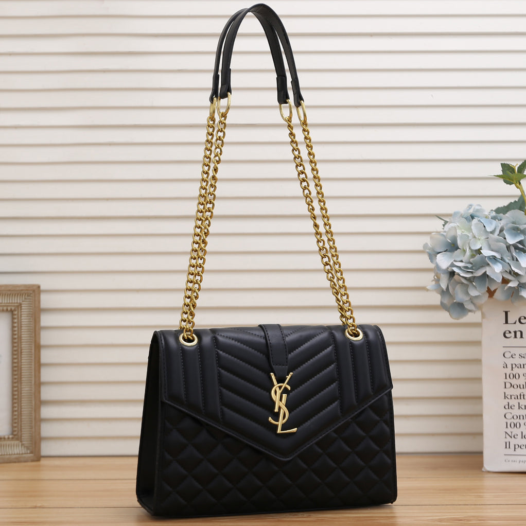 YSL Yves Saint laurent Women New Hot Sales Leather Chain Satchel Shoulder Bag Handbag Crossbody