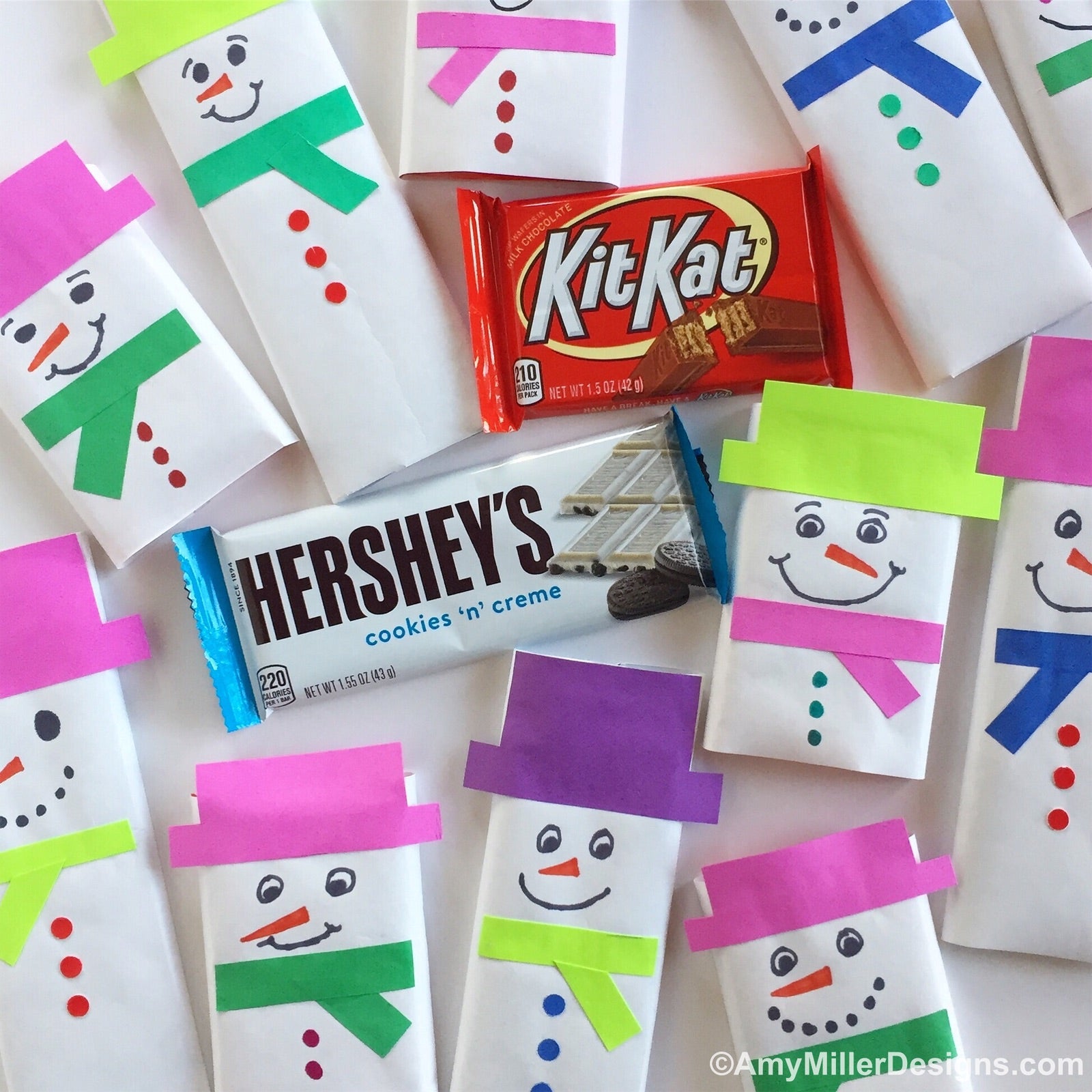 Snowman Christmas Candy Bar Wrappers