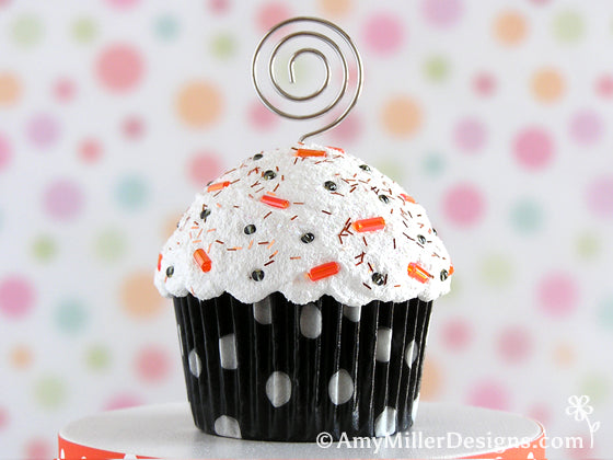 Halloween Cupcake Note Card Holder by Amy Miller Designs