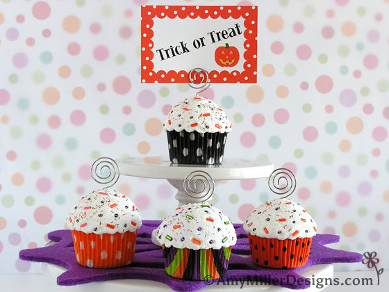 Halloween Cupcake Note Holders by Amy Miller Designs