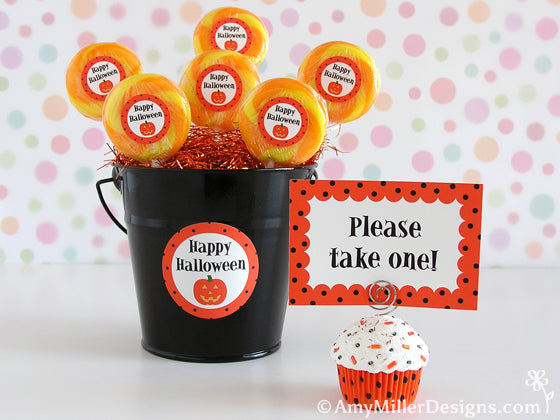 Halloween Faux Cupcake Note Holder by Amy Miller Designs