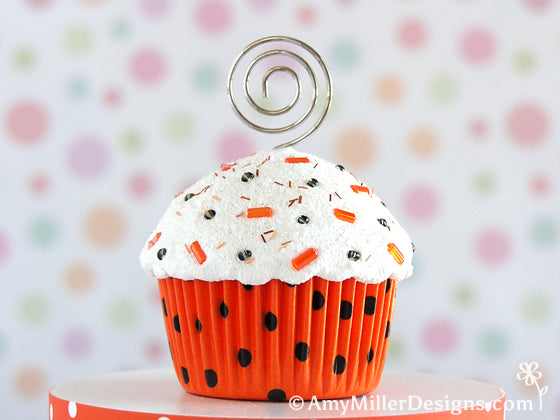 Halloween Faux Cupcake Note Holder by Amy Miller Designs