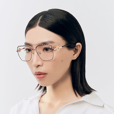 pulse optical glasses_metal frame_display small_45 degrees