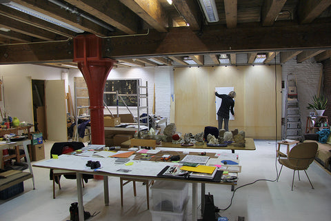 Erik Odijk working in his Atelier