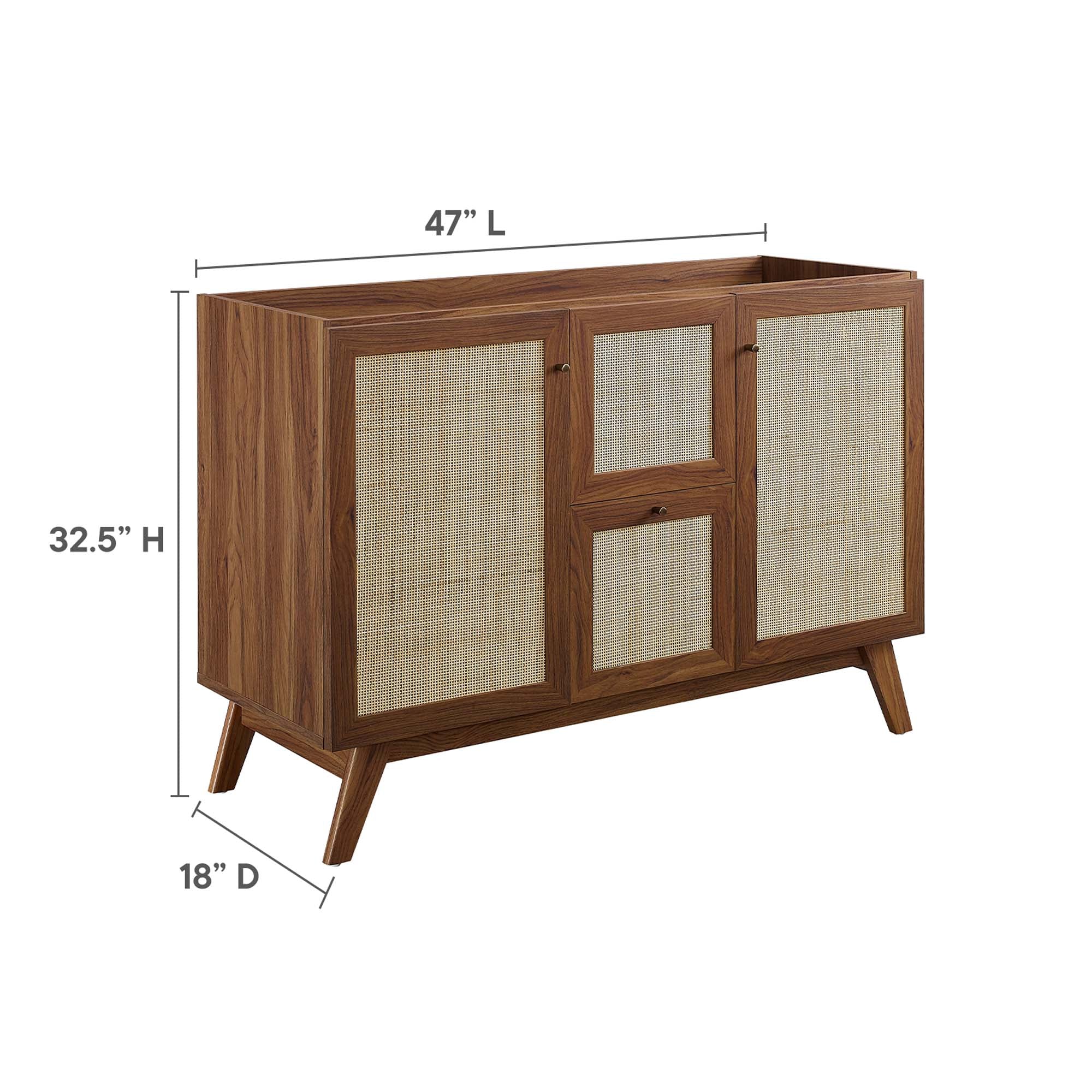 48-Inch Bathroom Vanity Cabinet by Soma - Suitable for Single or Double Sinks