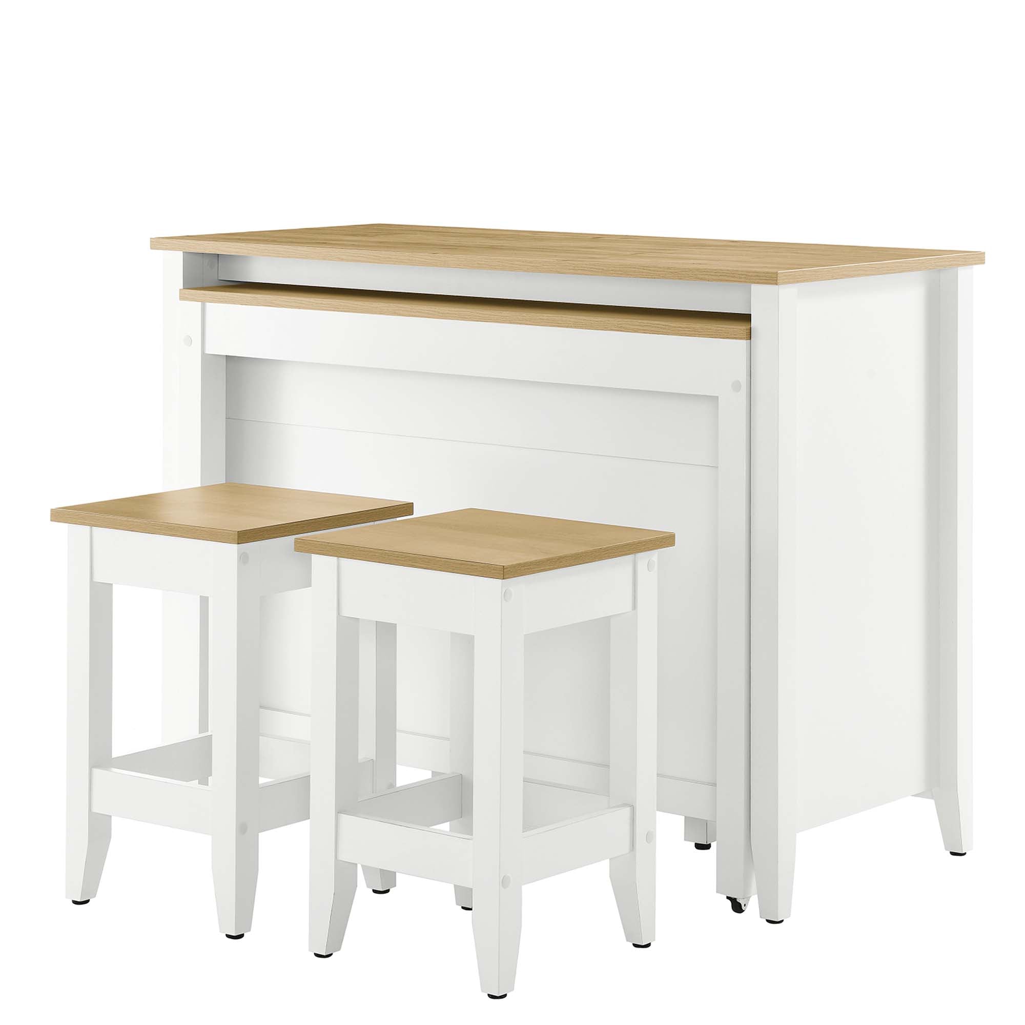3-Piece Farmhouse Kitchen Island and Stool Set for Your Home