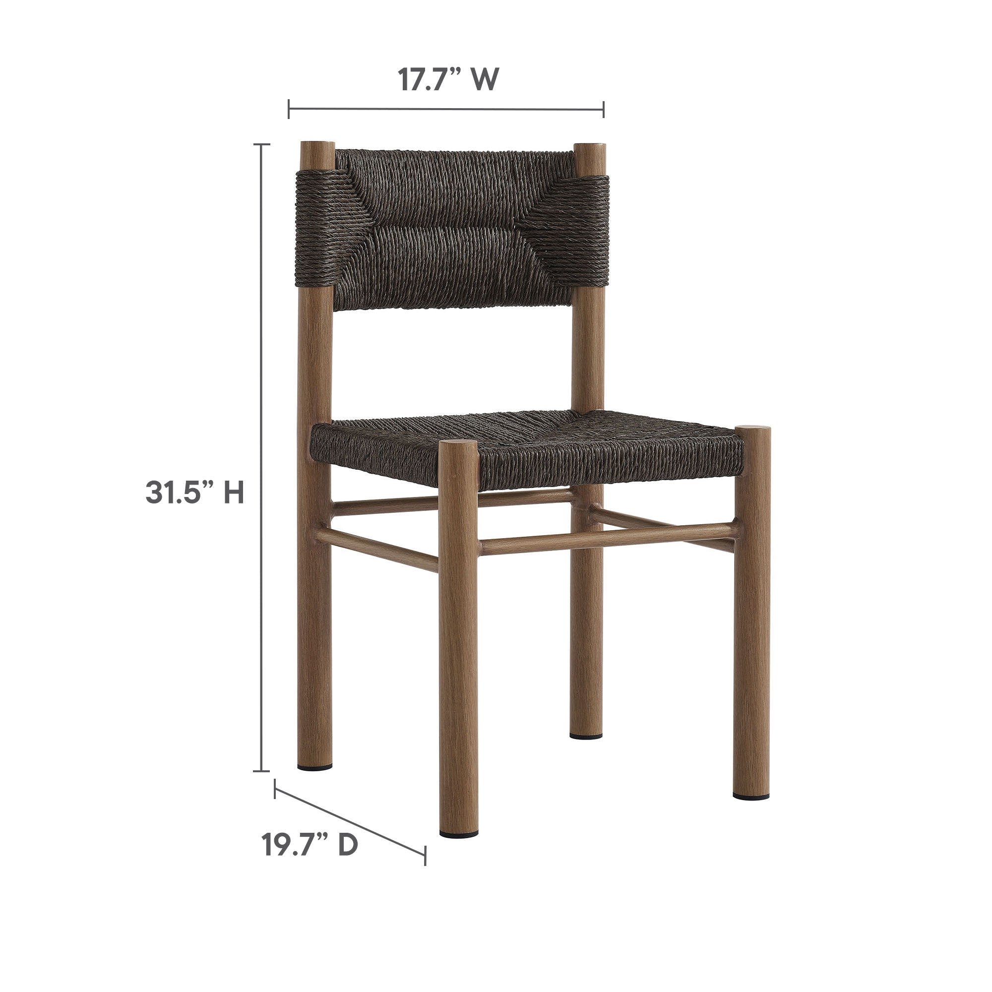 Set of 2 Rattan and Aluminum Dining Chairs for a Patio Oasis