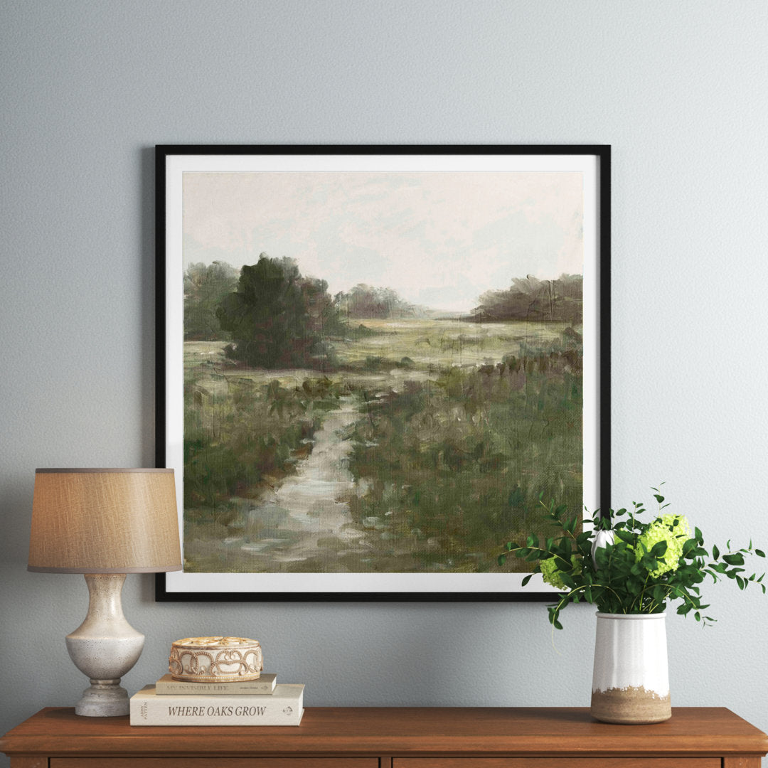 Ethan Harper's Tranquil Fen I - A Picture Frame Painting Print in Three Posts™ with Silver Pattern Frame, 48"H x 32"W