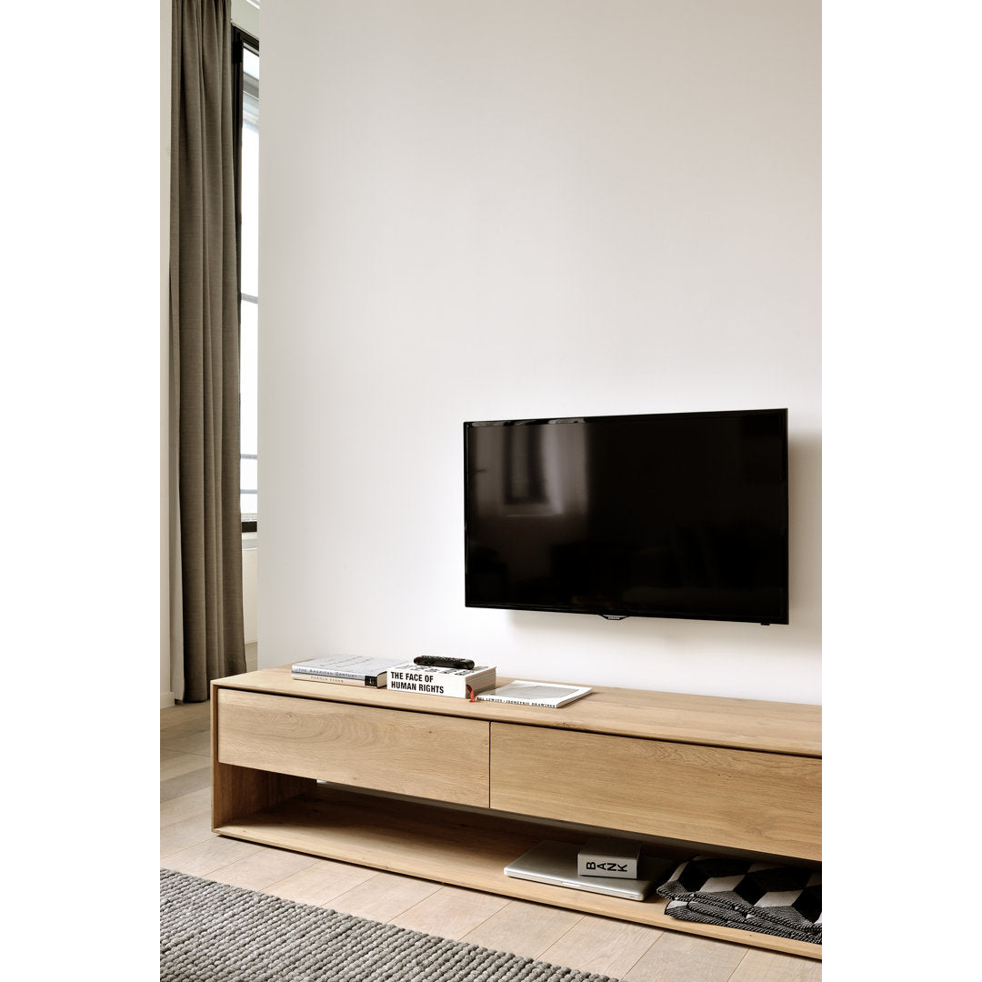 Ethnicraft Nordic Style Solid Wood TV Stand Suitable for TVs up to 78"