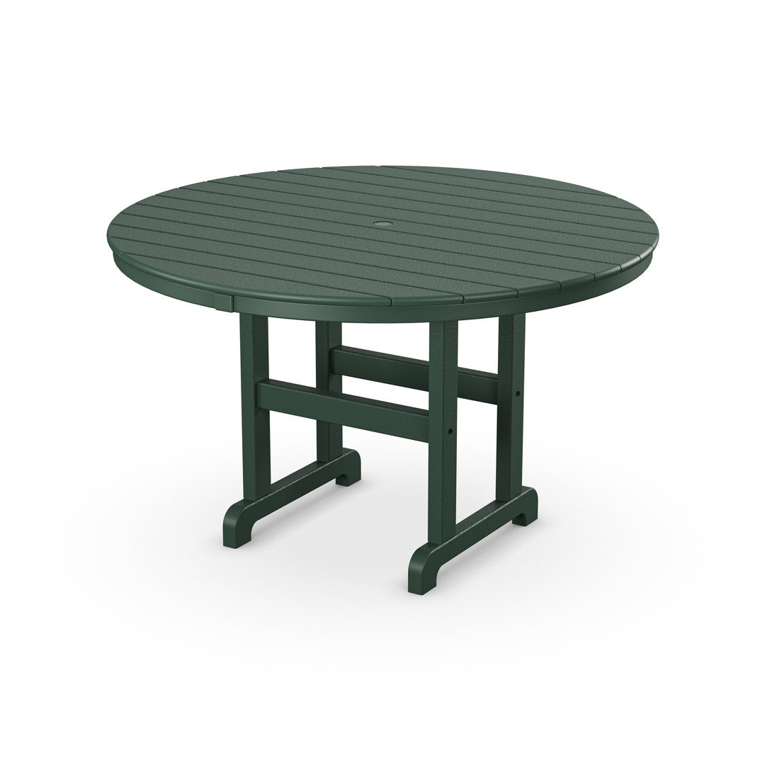 Outdoor Trex Monterey Bay Round Dining Table in Dark Green