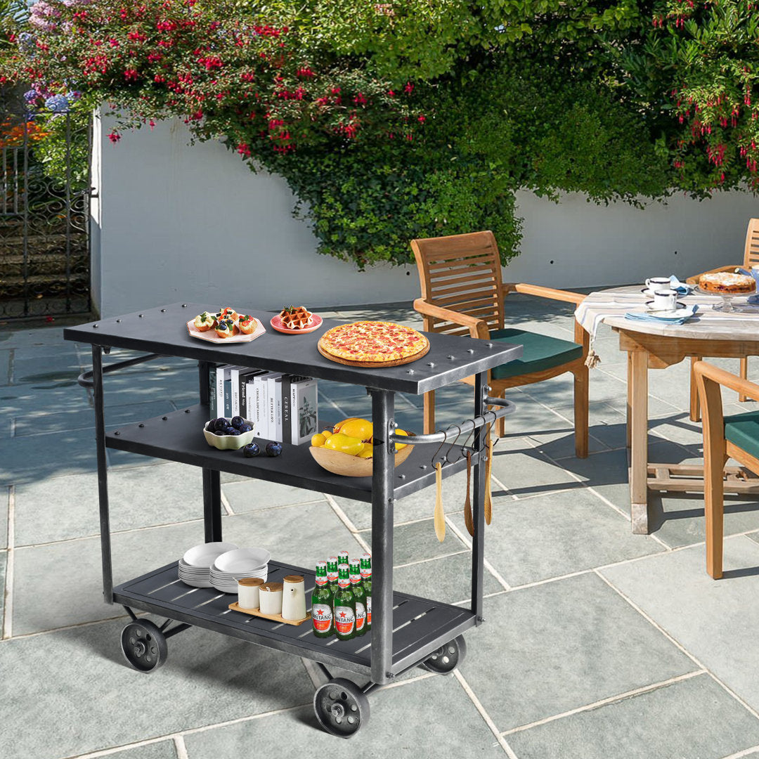 Saiveon 17-Story Metal Bar Cart