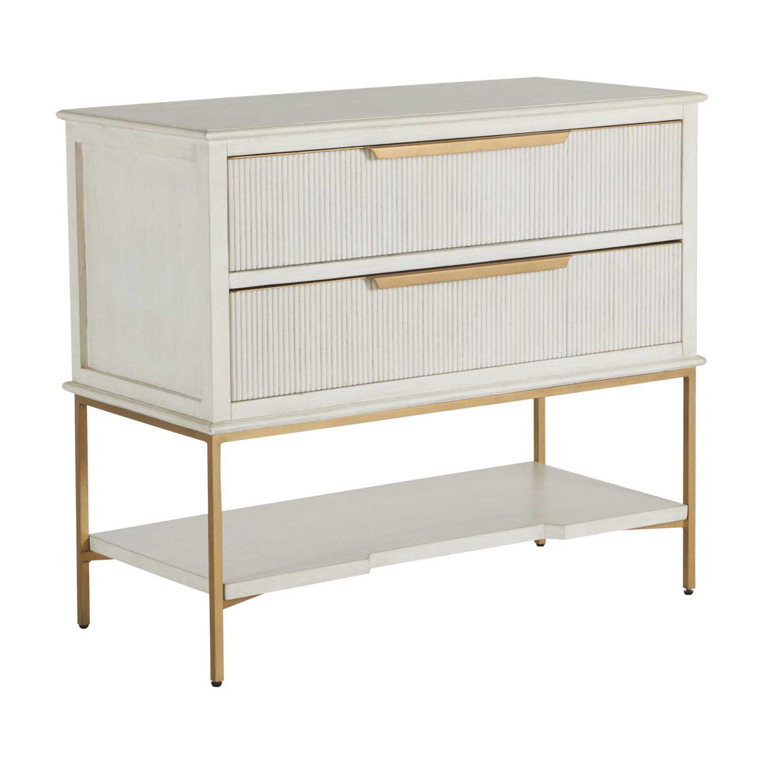 Gabby's Riggs 2-Drawer Iron Nightstand